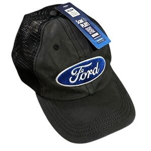 NEW Ford Men's Black Cap with Blue Logo